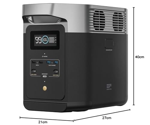 EF ECOFLOW DELTA 2 Tragbare Powerstation 1024Wh, Solargenerator erweiterbarer Kapazität bis zu 3kWh