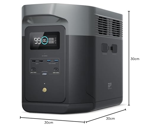 EcoFlow DELTA 2 Max tragbare Powerstation 2048Wh, erweiterbar 2-6 kWh, LFP-Batterie mit 3000 Zyklen