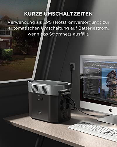 EF ECOFLOW DELTA 2 Tragbare Powerstation 1024Wh, Solargenerator erweiterbarer Kapazität bis zu 3kWh