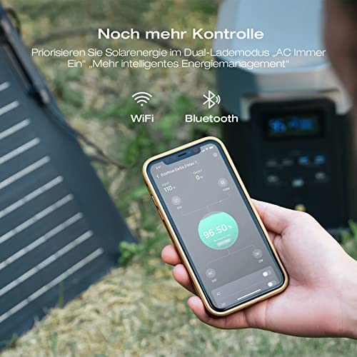 EcoFlow DELTA 2 Max tragbare Powerstation 2048Wh, erweiterbar 2-6 kWh, LFP-Batterie mit 3000 Zyklen