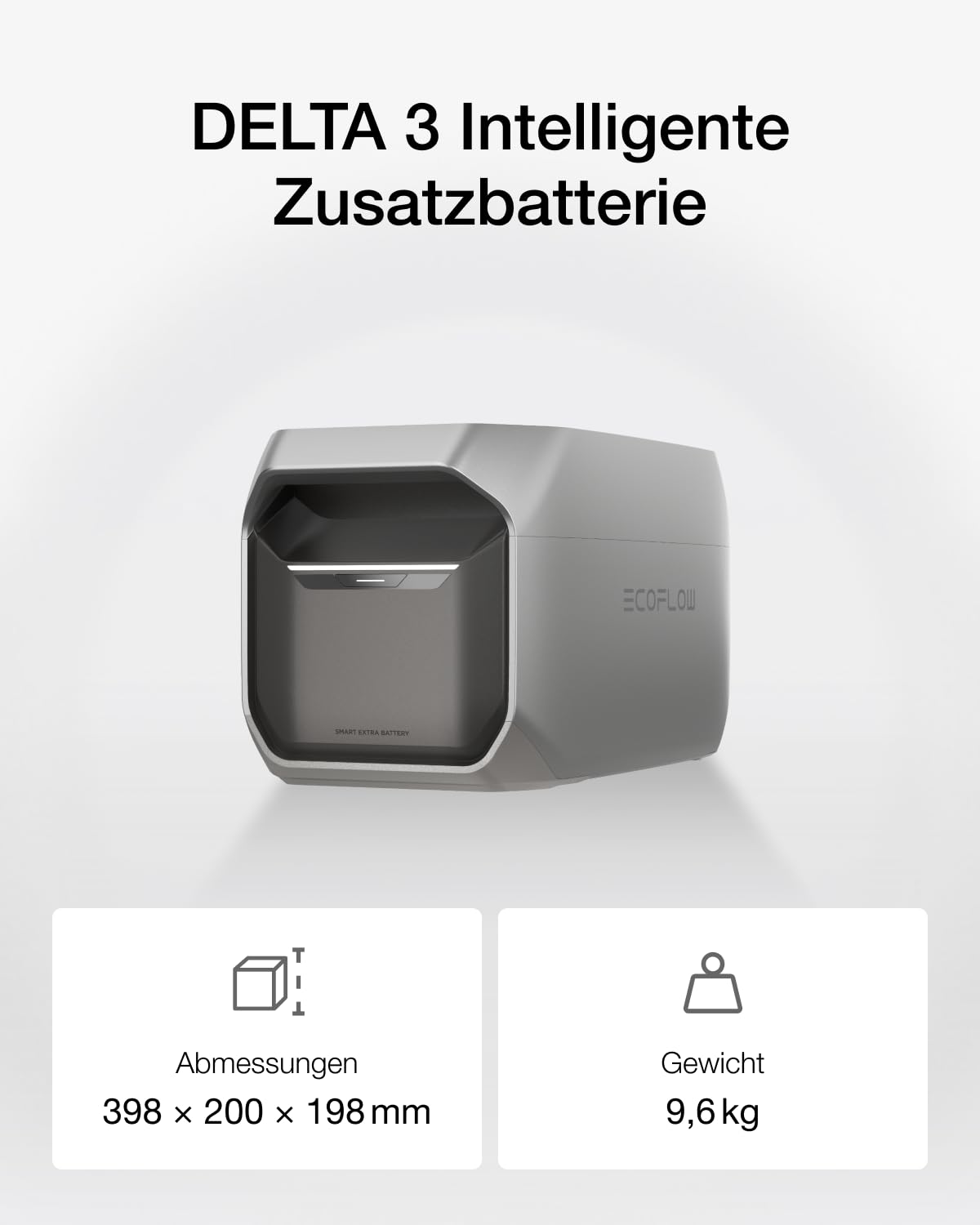 EcoFlow Tragbare Powerstation DELTA 3 1500 mit intelligentem Zusatzakku DELTA 3, LiFePO4 Batterie, max. Ausgang 2200 W