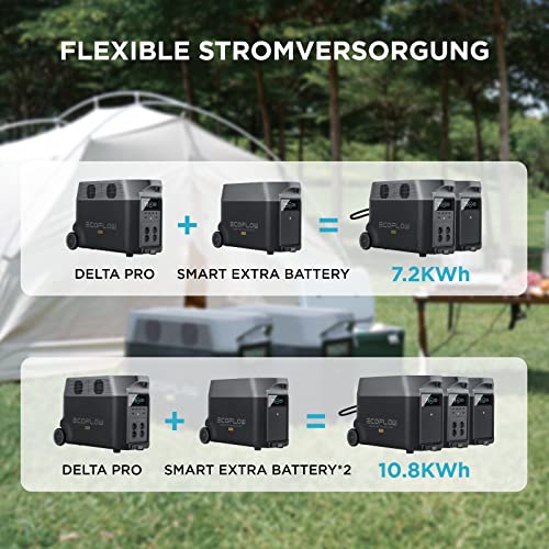 EF ECOFLOW Delta Pro Smart Zusatzakku, 3.600 Wh Kapazität, Delta Pro erweiterbar auf bis zu 10,8 kWh