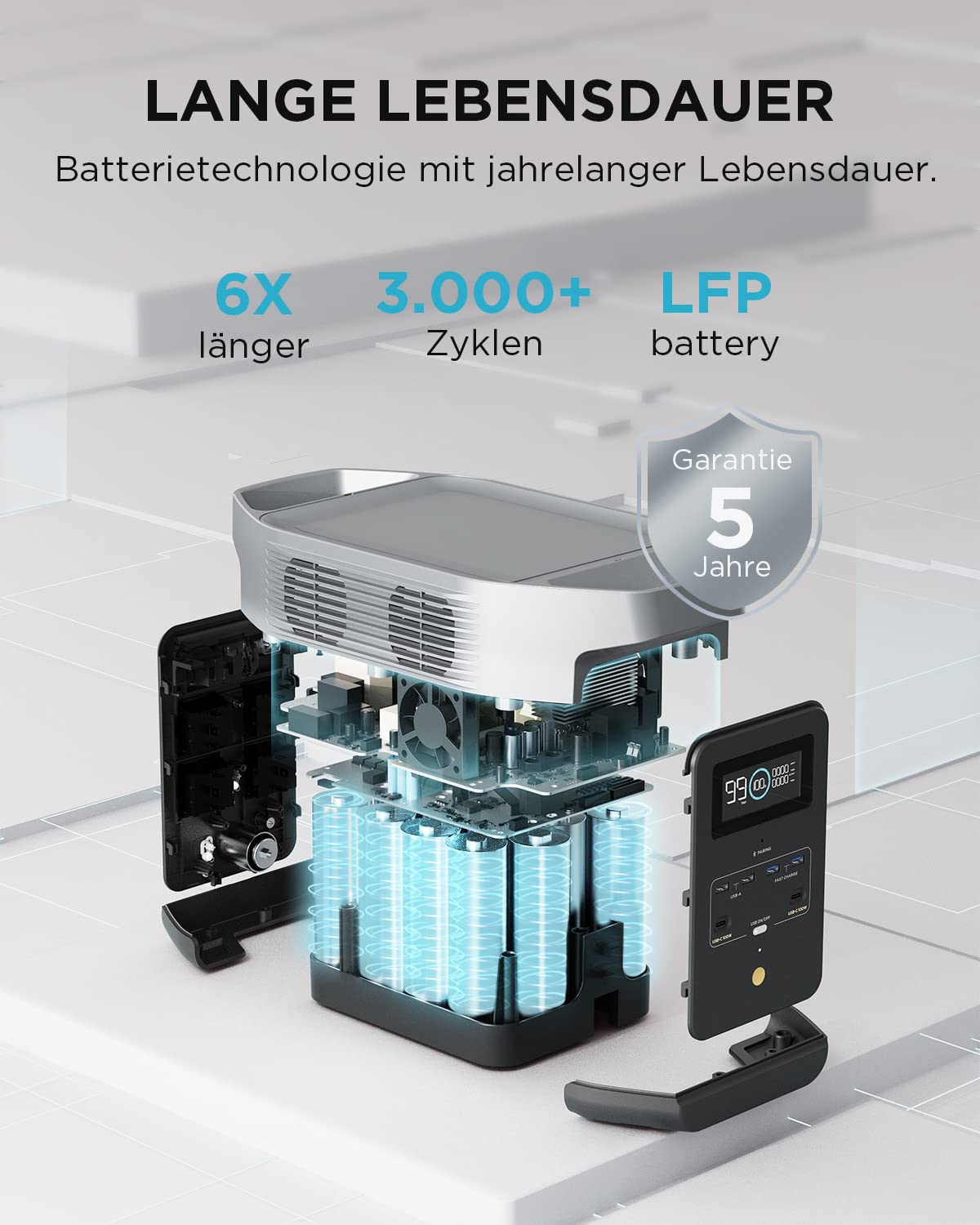 EF ECOFLOW DELTA 2 Tragbare Powerstation 1024Wh, Solargenerator erweiterbarer Kapazität bis zu 3kWh