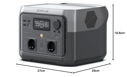 EF ECOFLOW Tragbare Powerstation RIVER 2 MAX, 512 Wh Solargenerator mit LiFeP04, Schnellladung in 1 Stunde, bis zu 1000 W