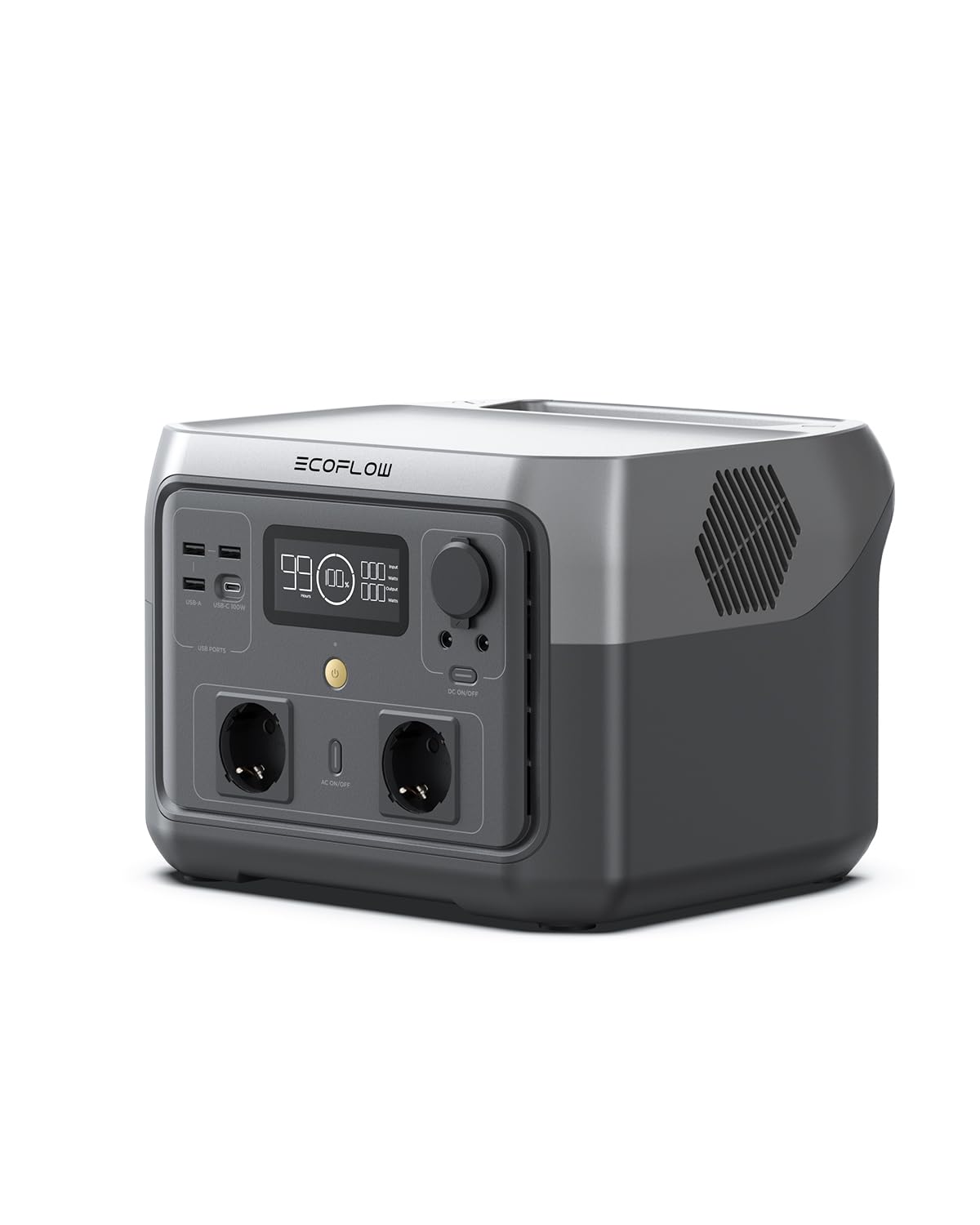 EF ECOFLOW Tragbare Powerstation RIVER 2 MAX, 512 Wh Solargenerator mit LiFeP04, Schnellladung in 1 Stunde, bis zu 1000 W