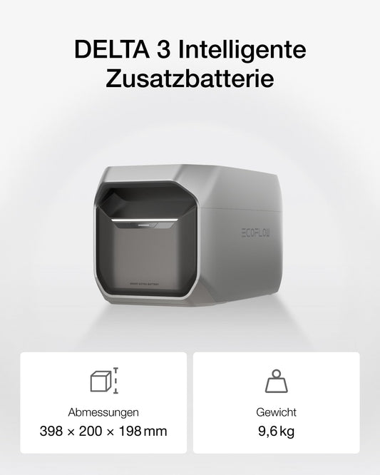 EcoFlow Tragbare Powerstation DELTA 3 1500 mit intelligentem Zusatzakku DELTA 3, LiFePO4 Batterie, max. Ausgang 2200 W