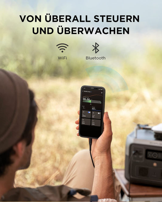 EF ECOFLOW RIVER 2 MAX mit XT60 Kabel 3.5M 512Wh Tragbare Powerstation, Solargenerator mit LiFeP04
