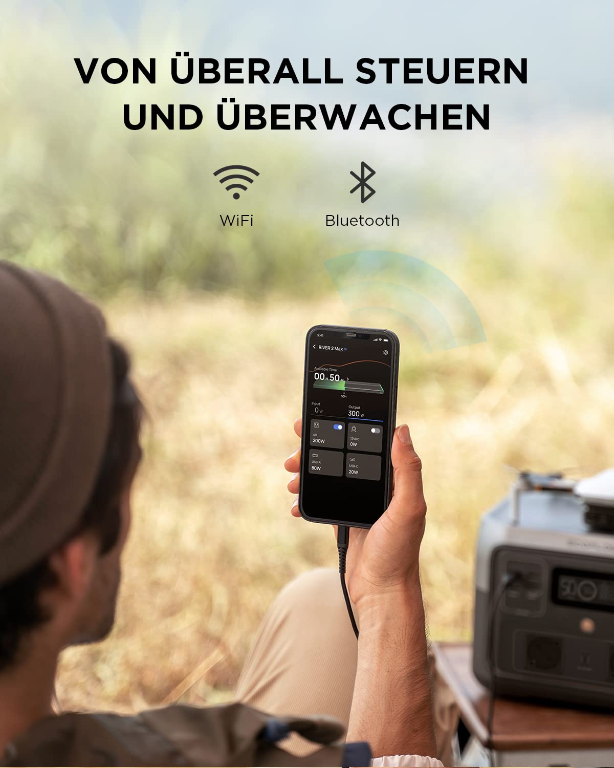 EF ECOFLOW Tragbare Powerstation RIVER 2 MAX, 512 Wh Solargenerator mit LiFeP04, Schnellladung in 1 Stunde, bis zu 1000 W