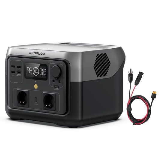 EF ECOFLOW RIVER 2 MAX mit XT60 Kabel 3.5M 512Wh Tragbare Powerstation, Solargenerator mit LiFeP04