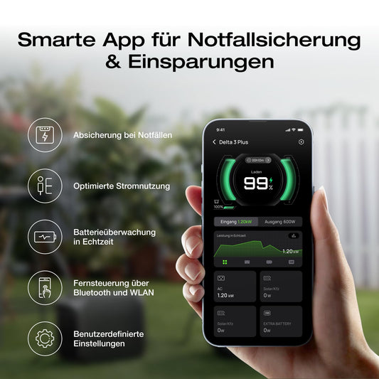 EF ECOFLOW Tragbare Powerstation DELTA 3 Plus, 1024 Wh LiFePO4-Batterie, vollständig aufgeladen in 56 Minuten