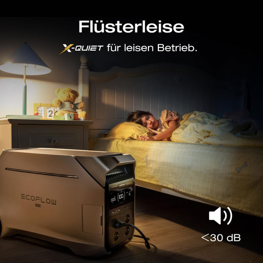 EF ECOFLOW DELTA Pro 3 Tragbare Powerstation, 4096Wh LFP-Batterie, erweiterbar auf 12 kWh, 4000W AC Ausgang