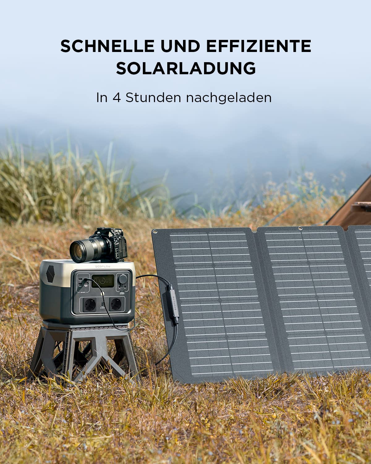 EF ECOFLOW Tragbare Powerstation RIVER 2 MAX, 512 Wh Solargenerator mit LiFeP04, Schnellladung in 1 Stunde, bis zu 1000 W