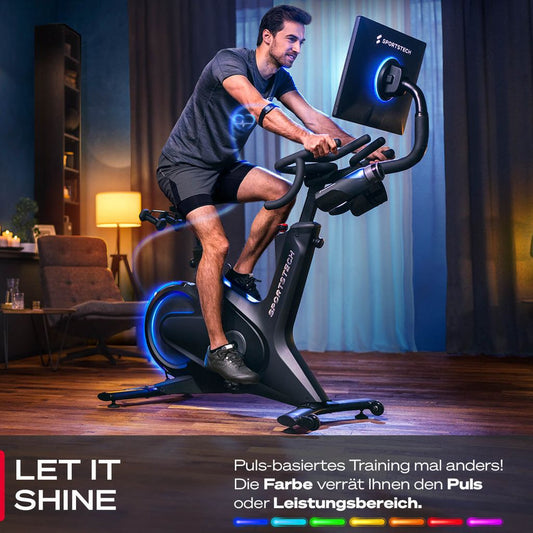 Sportstech Speedbike sBike | 21,5" Touch-Display | LED-Feedback | Kurse